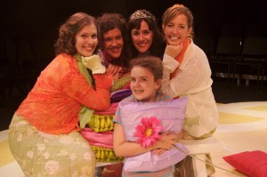 In middle of the action with Desiree Talbert, Becky Greer Clements, Missy Workman Soltau, and April Thornton Peters